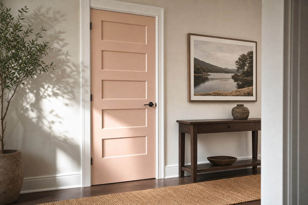 Bermuda by Benjamin Moore on interior-doors