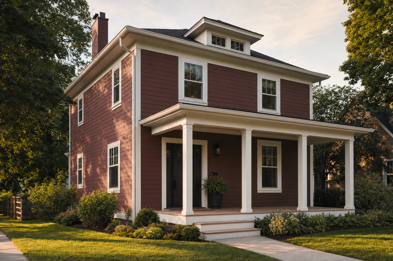 Warm by Benjamin Moore on exterior