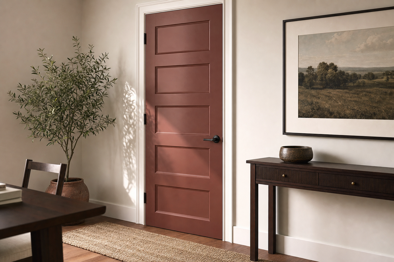 Warm by Benjamin Moore on interior-doors