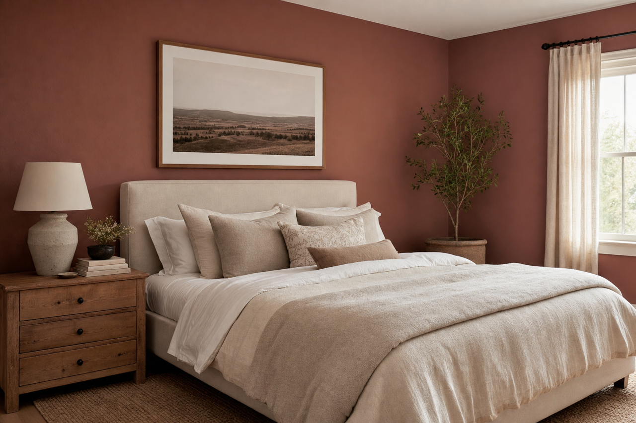 Warm by Benjamin Moore on interiors