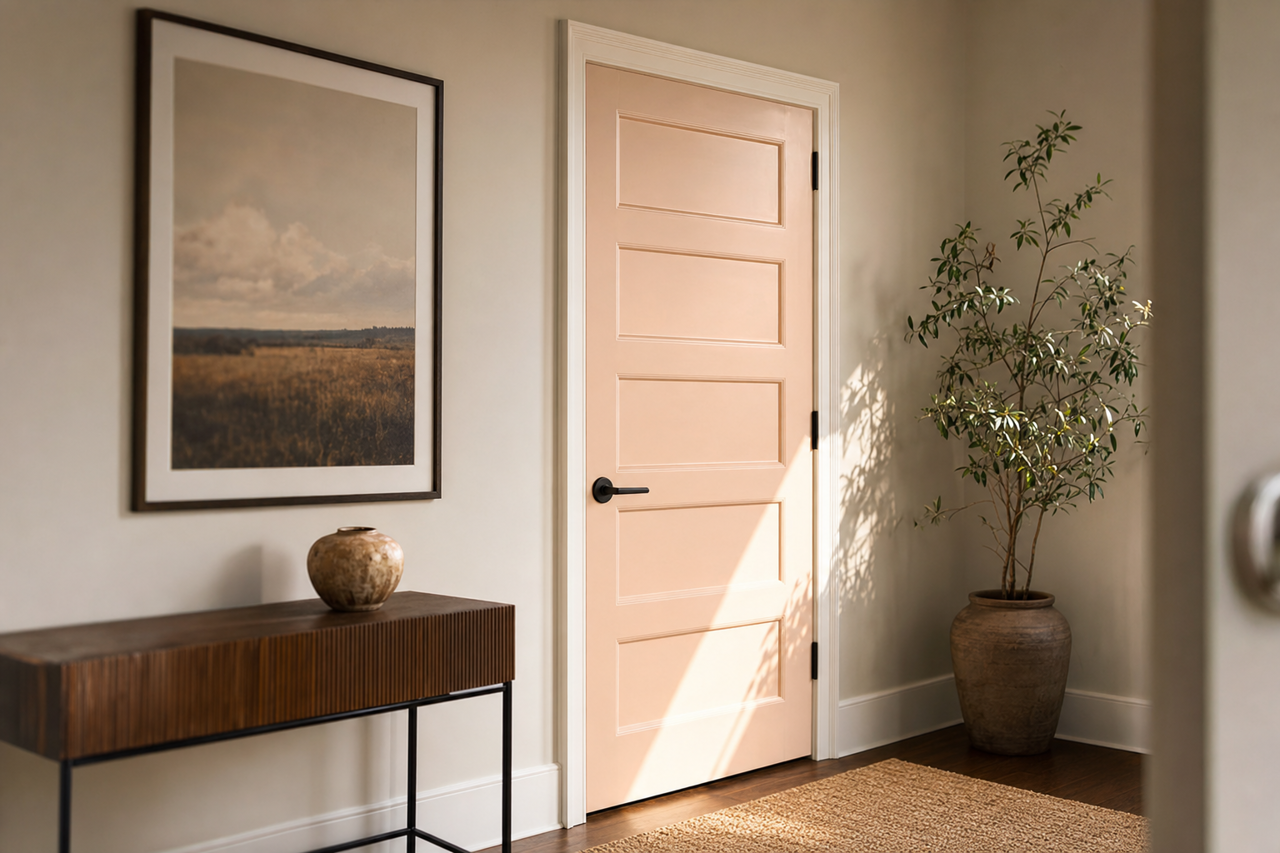 Tropical by Benjamin Moore on interior-doors