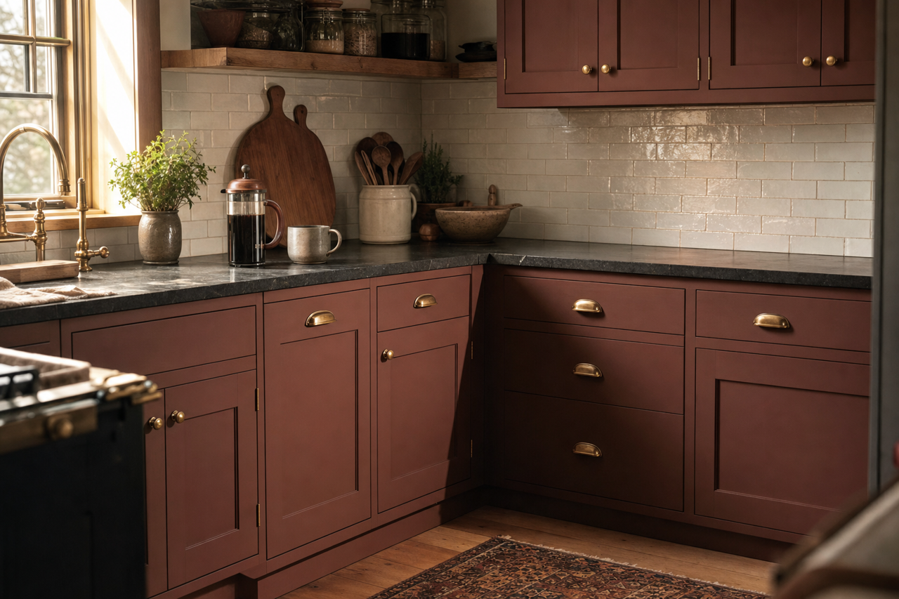 Earth by Benjamin Moore on cabinets