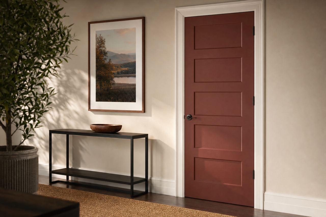 Pumpernickel by Benjamin Moore on interior-doors