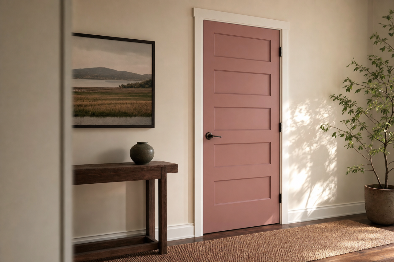Brown by Benjamin Moore on interior-doors