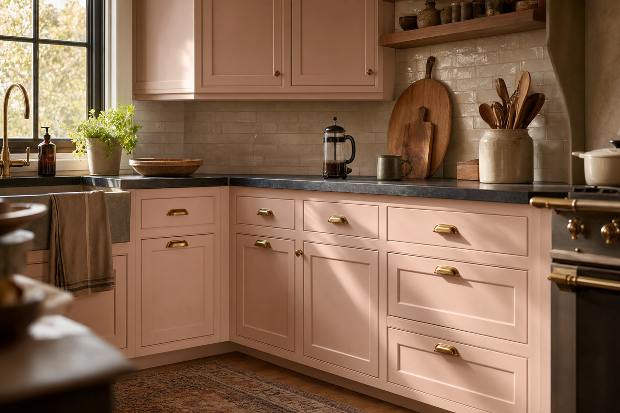 Honey by Benjamin Moore on cabinets