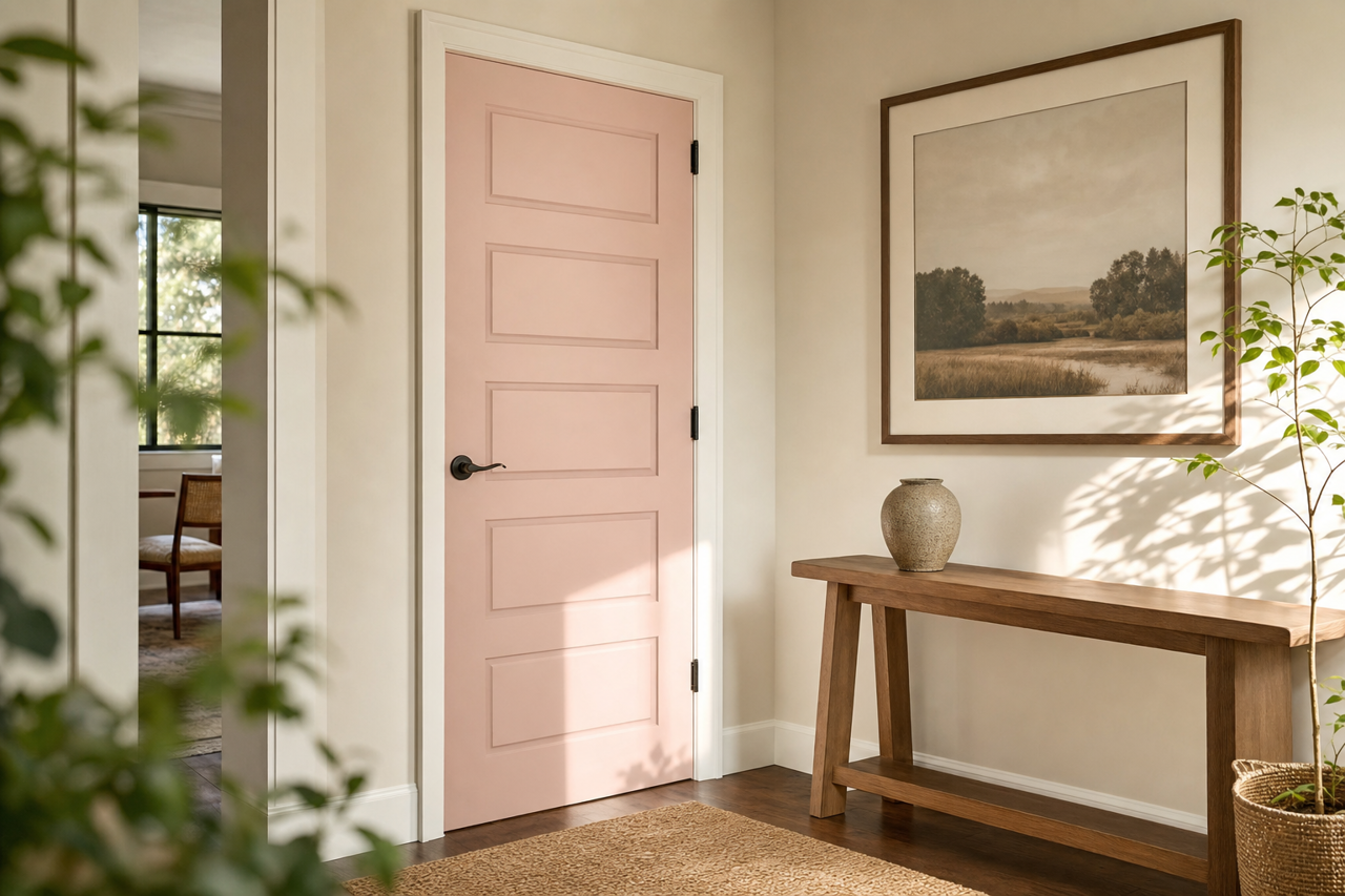 Honey by Benjamin Moore on interior-doors
