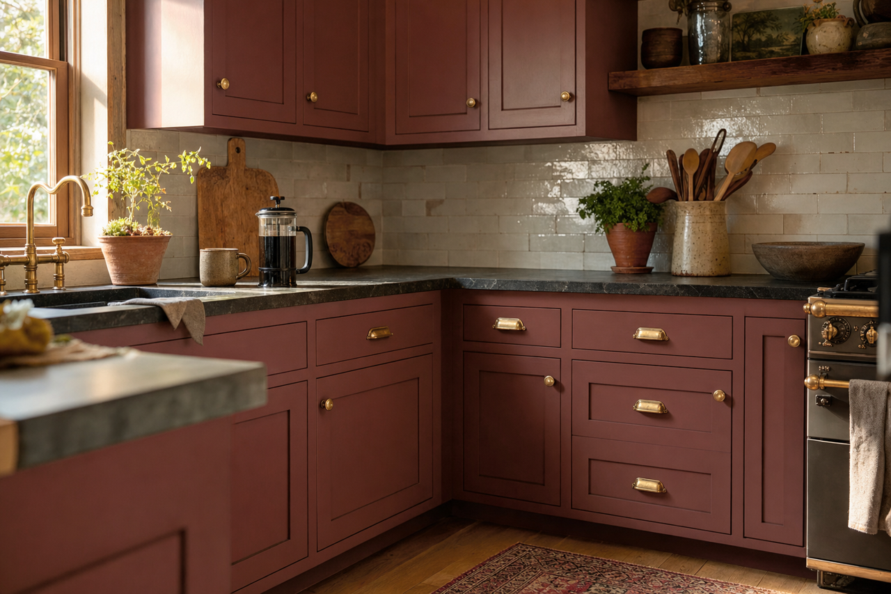 English by Benjamin Moore on cabinets