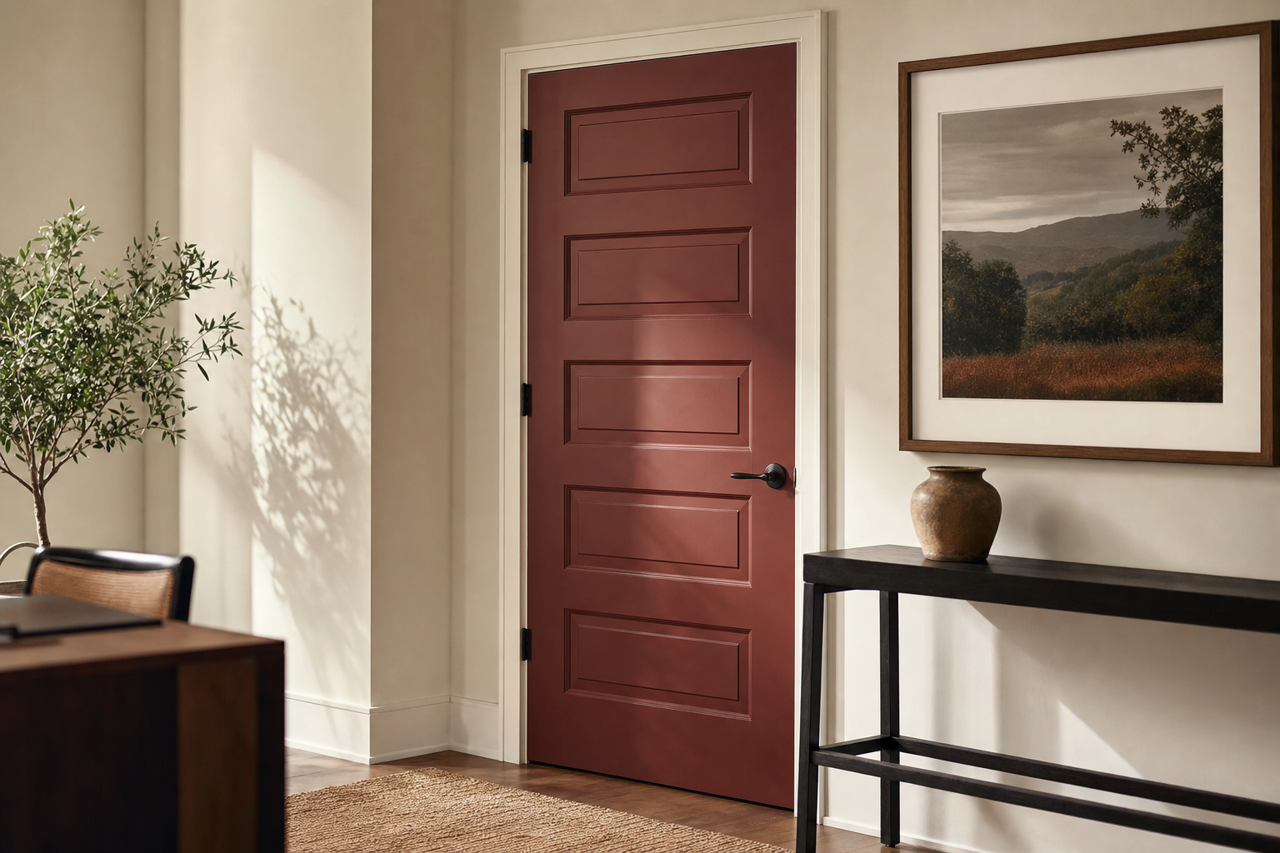 Peatmoss by Benjamin Moore on interior-doors