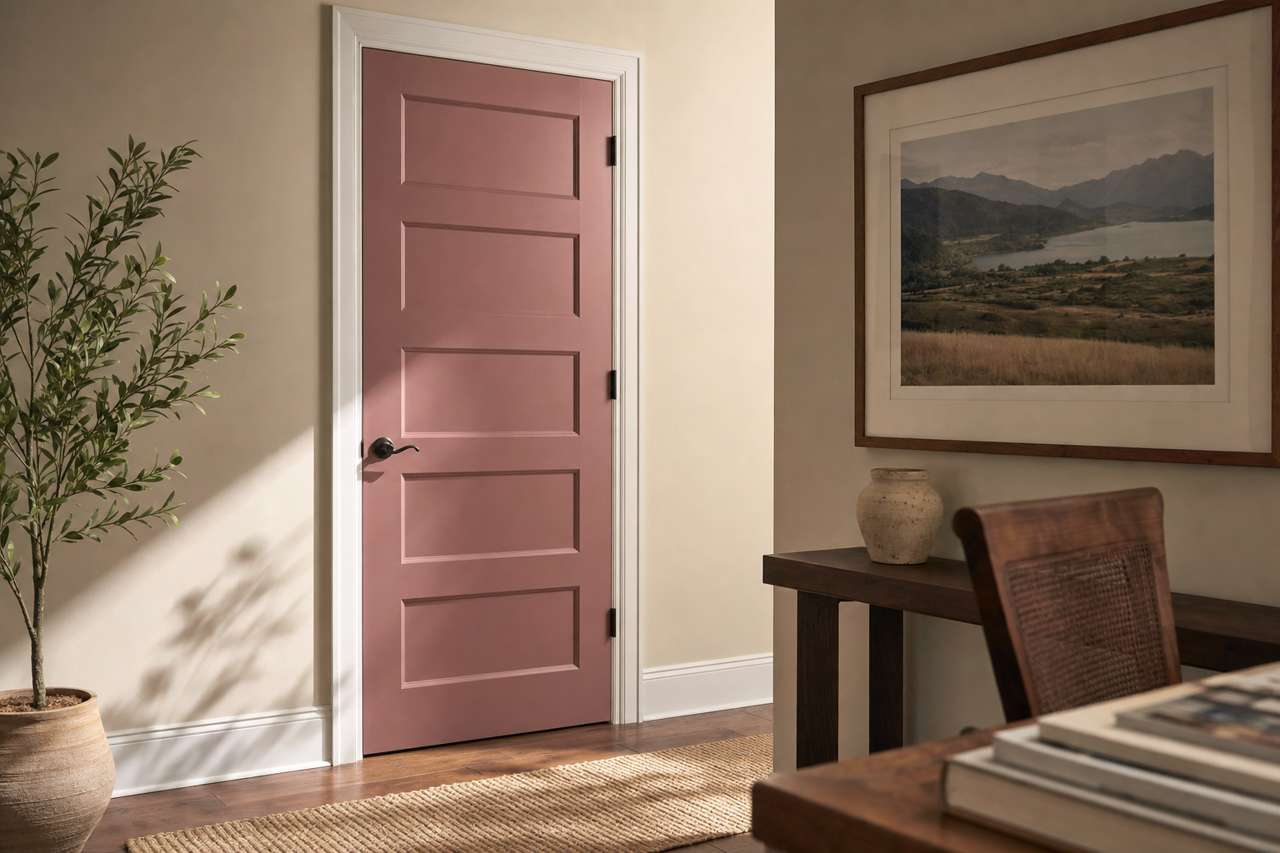 Hickory by Benjamin Moore on interior-doors