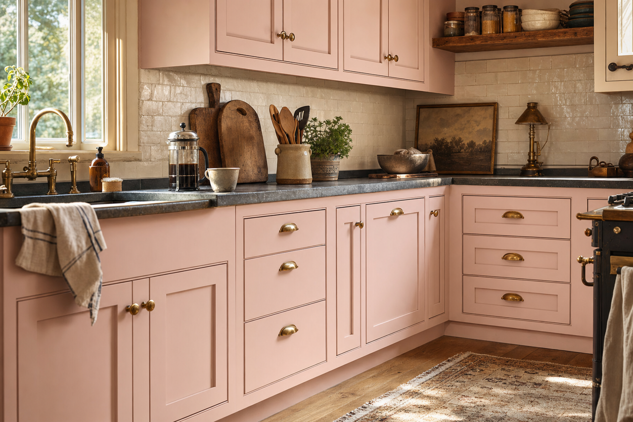 Pale by Benjamin Moore on cabinets