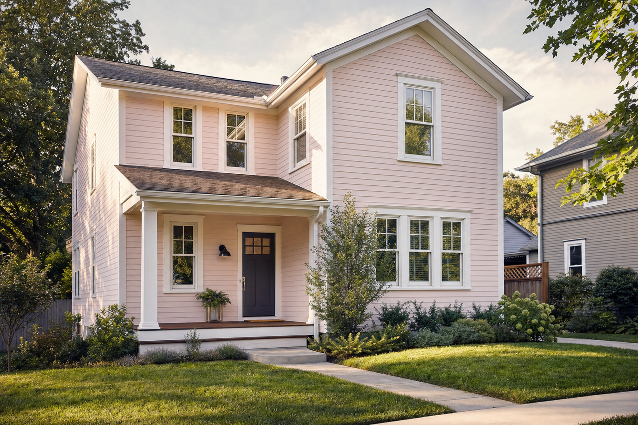 Strawberry-n-Cream by Benjamin Moore on exterior