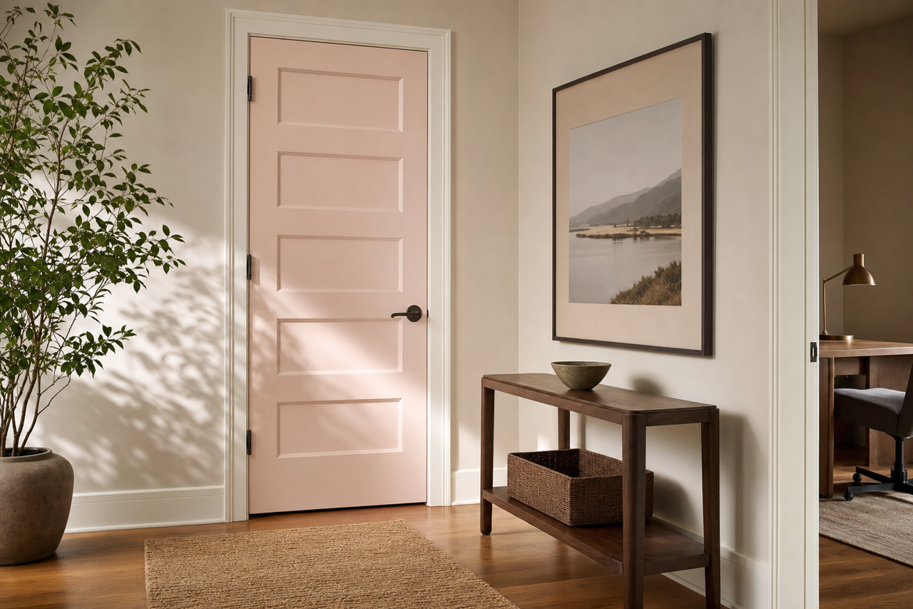 Strawberry-n-Cream by Benjamin Moore on interior-doors