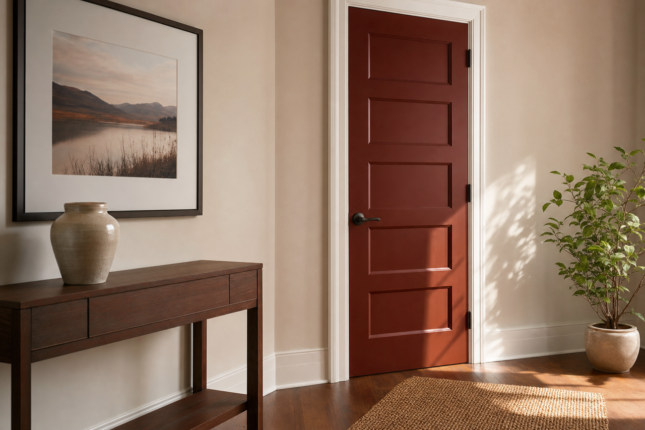 Pancake by Benjamin Moore on interior-doors