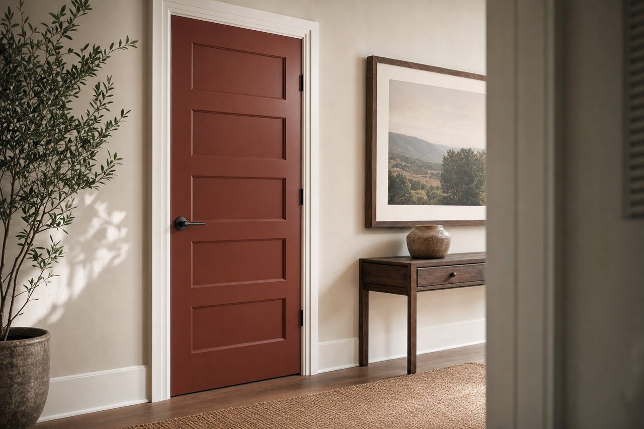 Beaver by Benjamin Moore on interior-doors