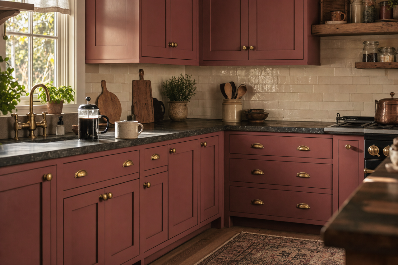 Harvest by Benjamin Moore on cabinets