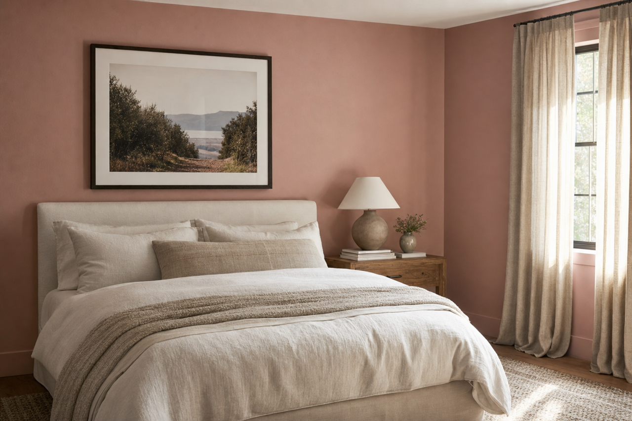 Cherry by Benjamin Moore on interiors