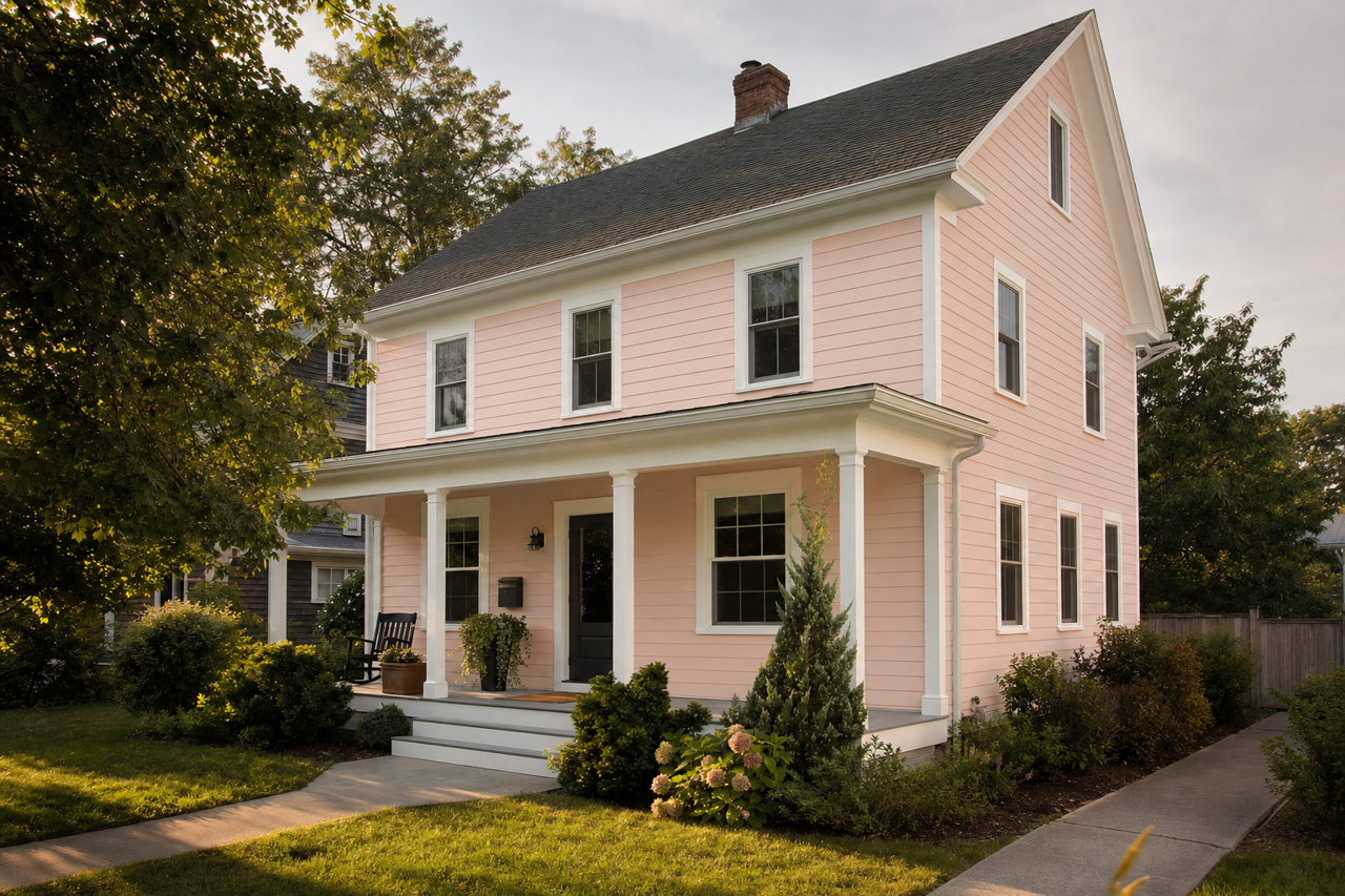 Strawberry by Benjamin Moore on exterior