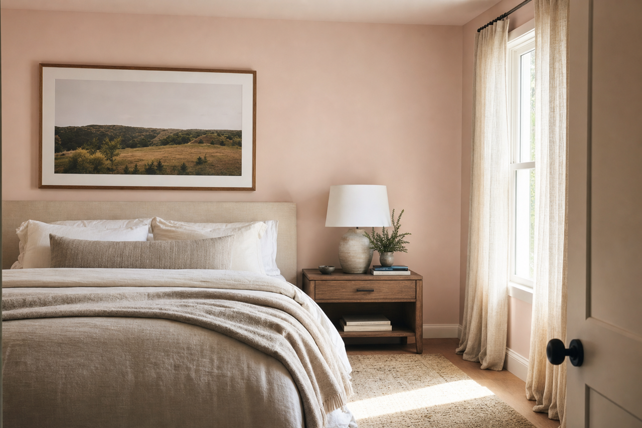 Strawberry by Benjamin Moore on interiors