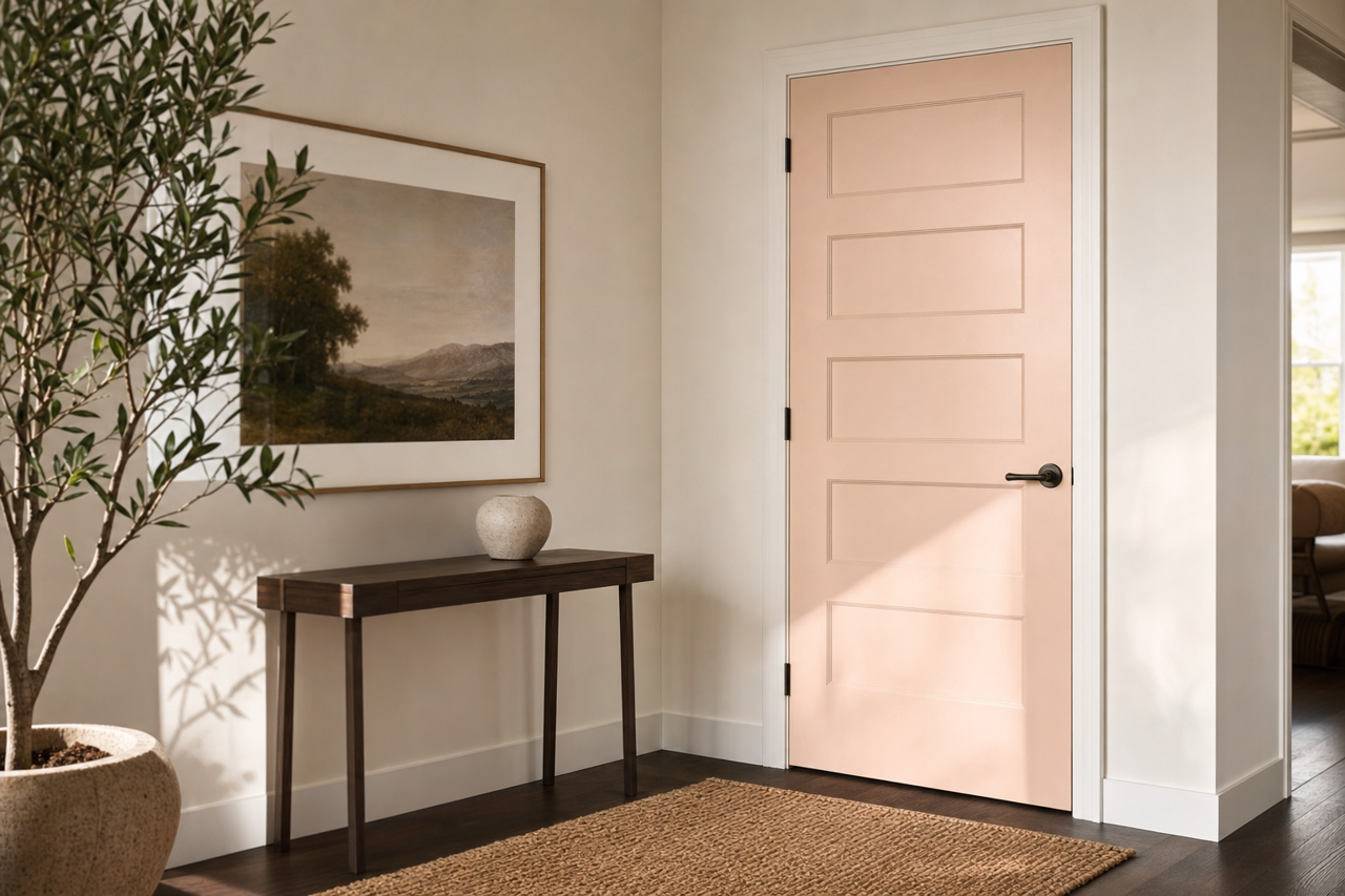 AC-apulco by Benjamin Moore on interior-doors