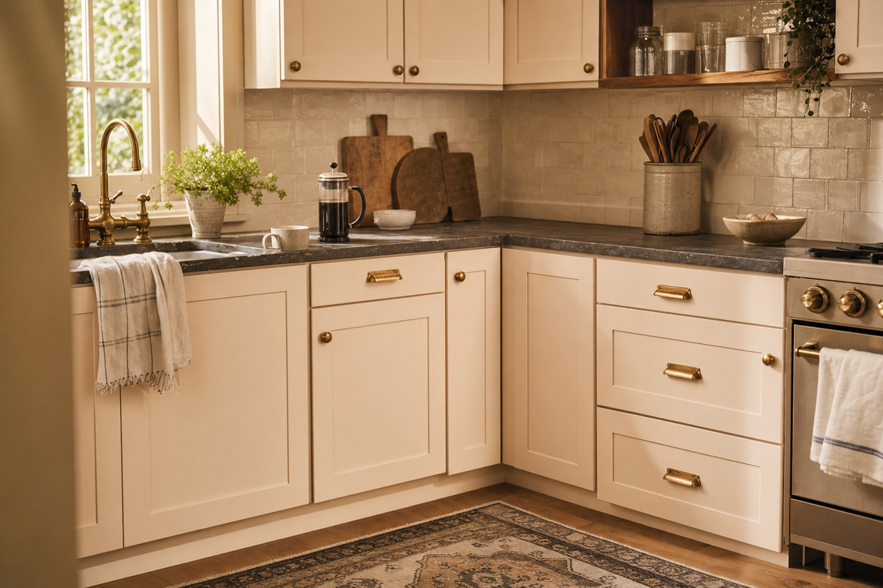 Savory by Benjamin Moore on cabinets