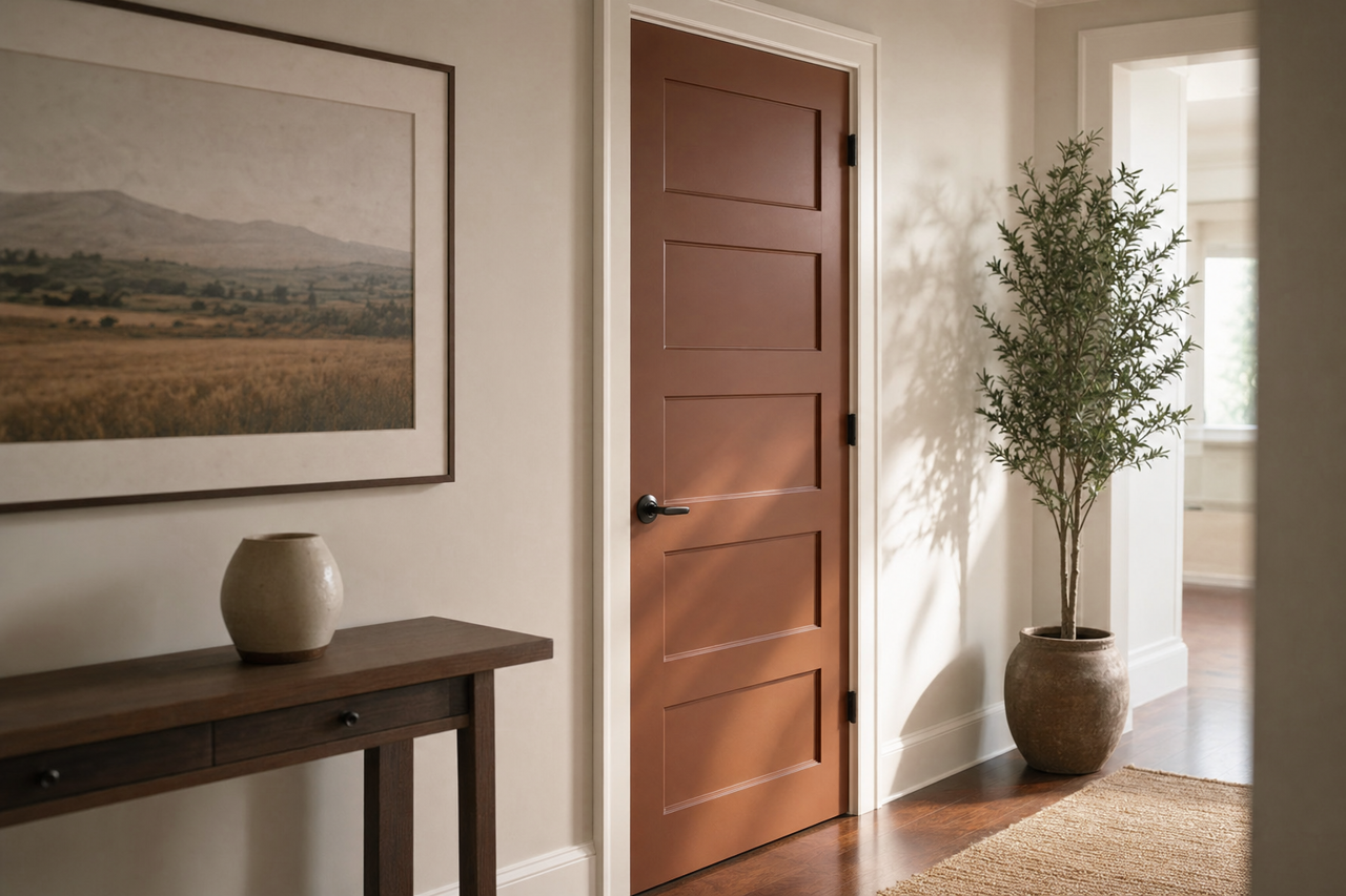 Pine by Benjamin Moore on interior-doors