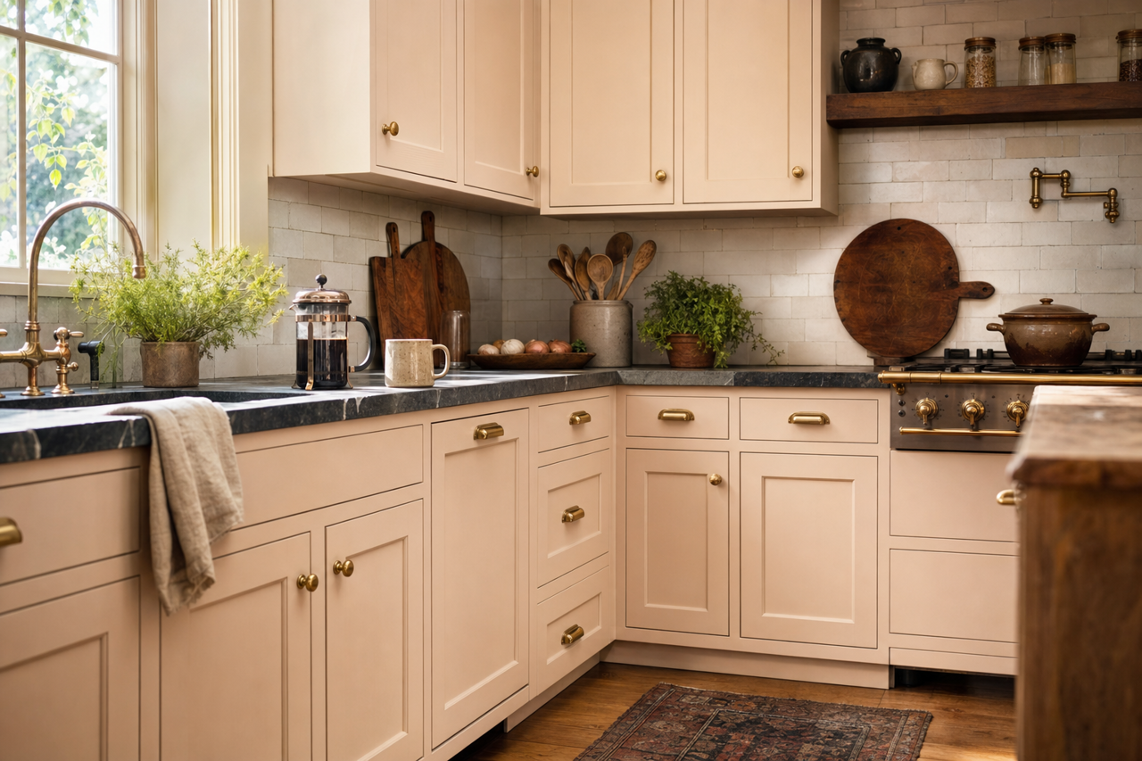Soft by Benjamin Moore on cabinets