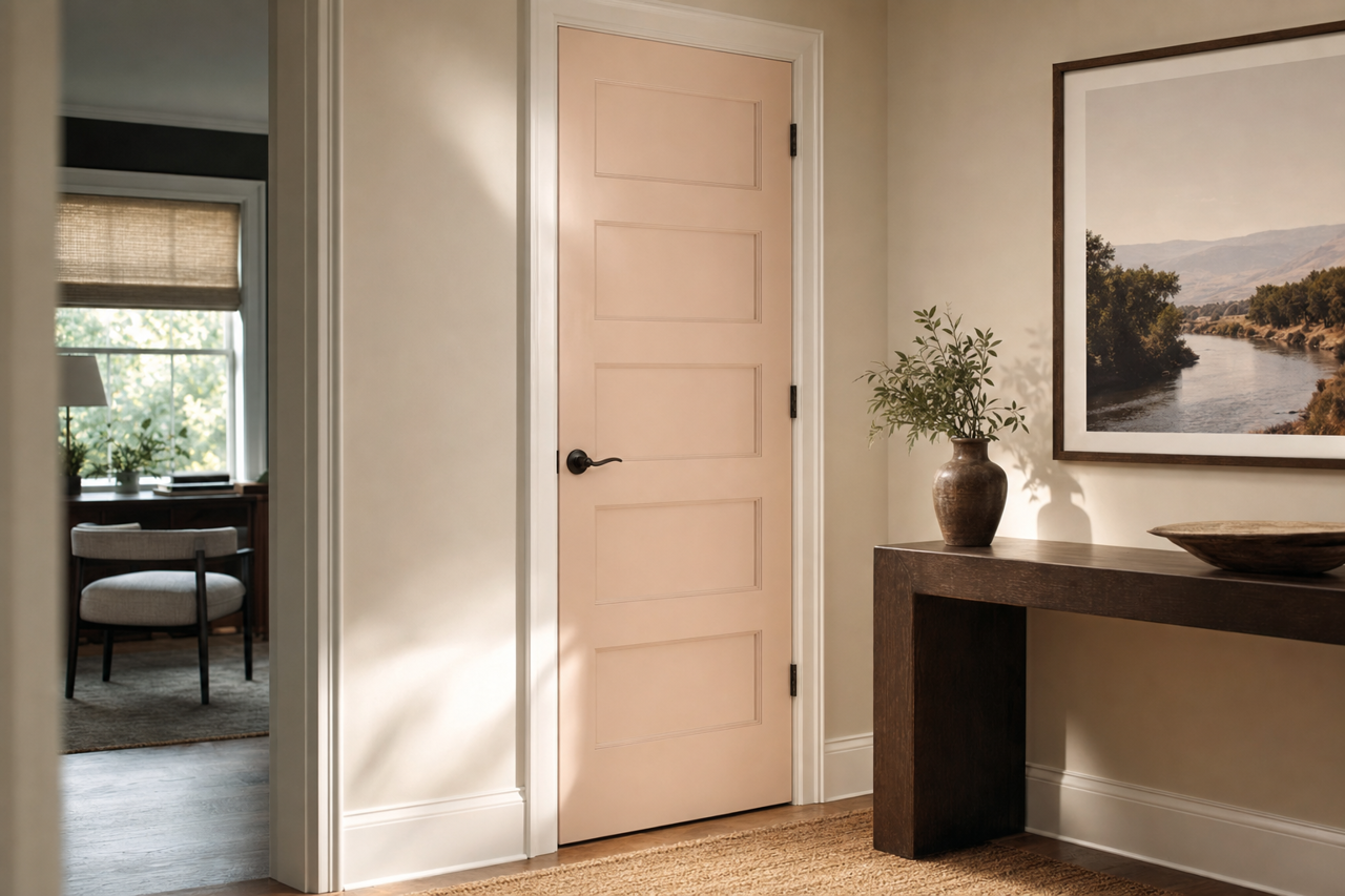 Soft by Benjamin Moore on interior-doors