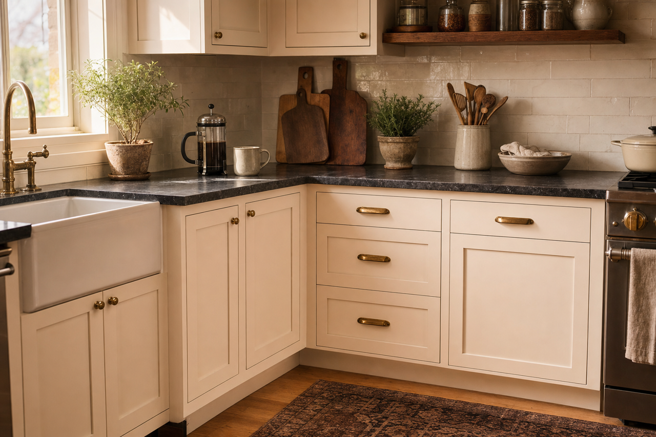 Foggy by Benjamin Moore on cabinets