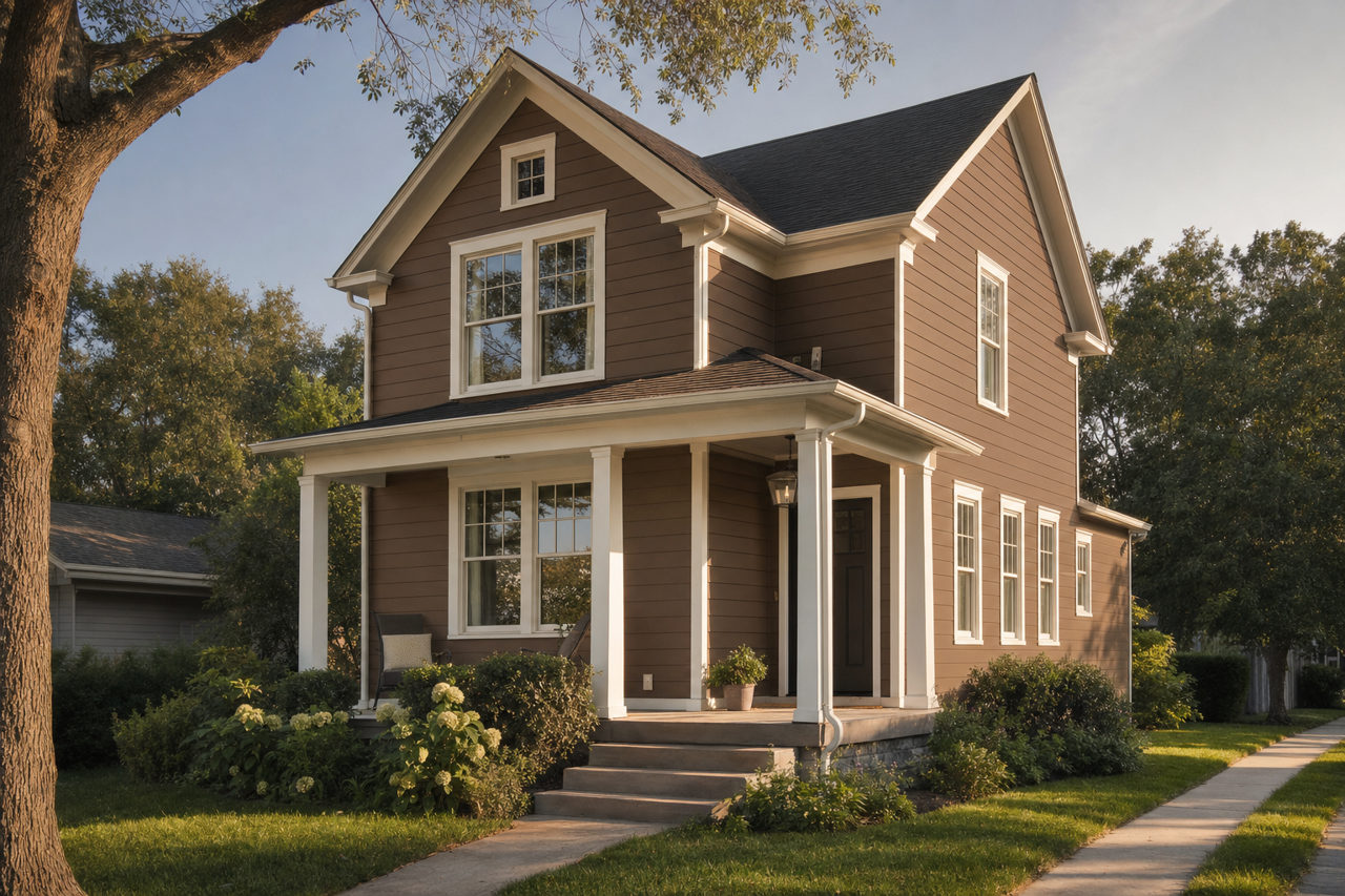 Mocha by Benjamin Moore on exterior