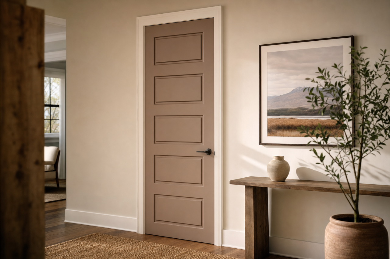 Driftwood by Benjamin Moore on interior-doors