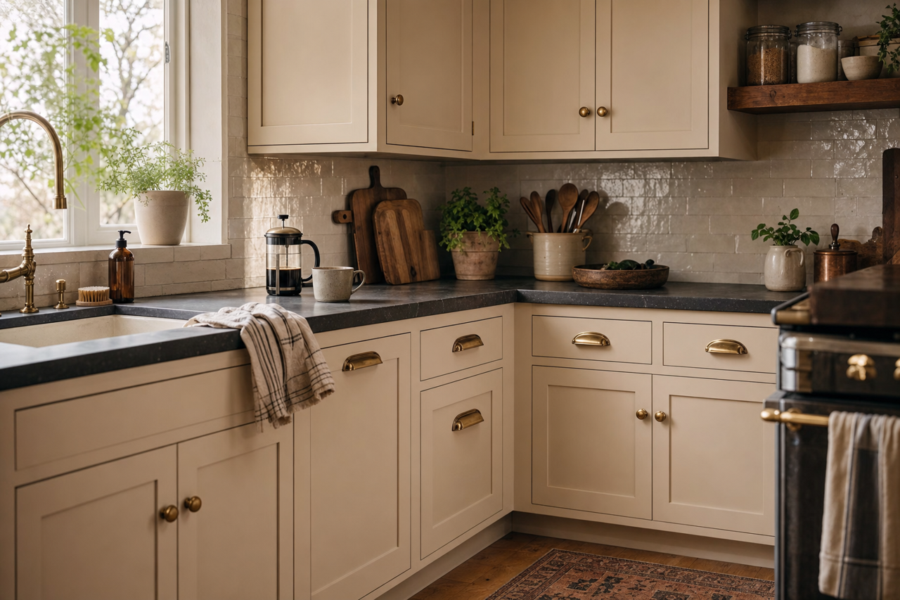 Sea by Benjamin Moore on cabinets