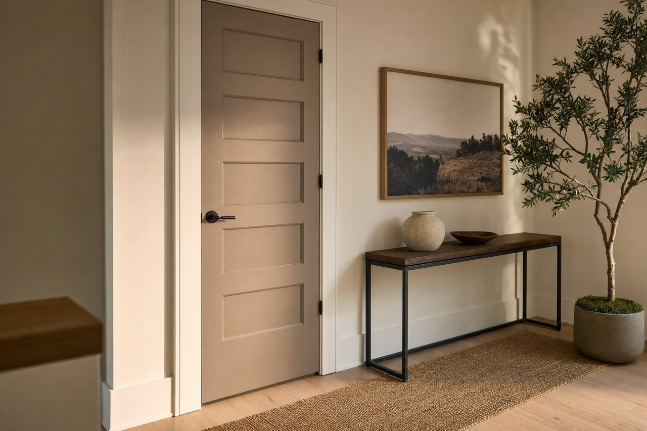 Stardust by Benjamin Moore on interior-doors