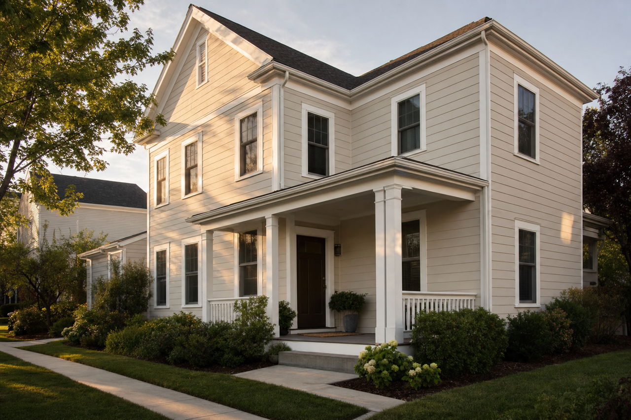 Abalone by Benjamin Moore on exterior