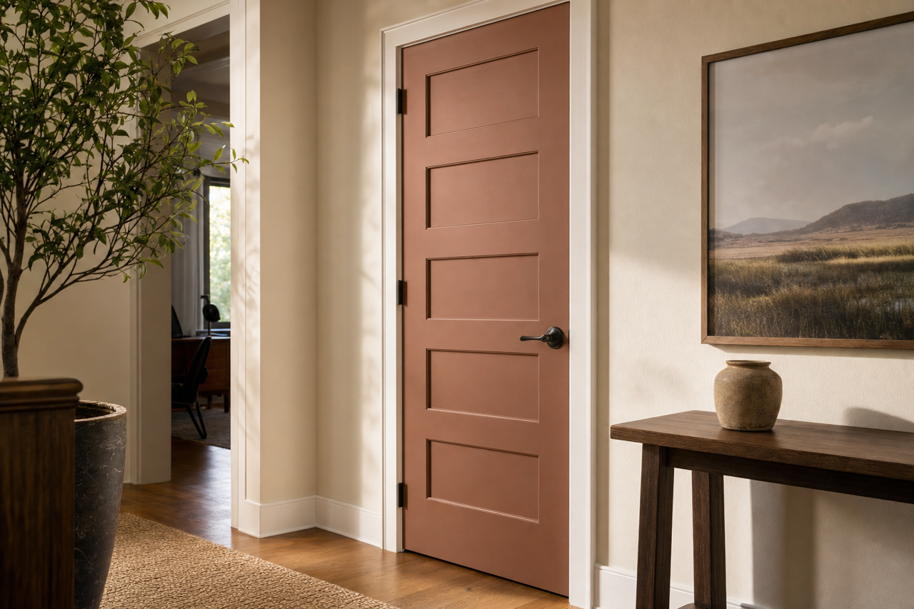 Wood by Benjamin Moore on interior-doors