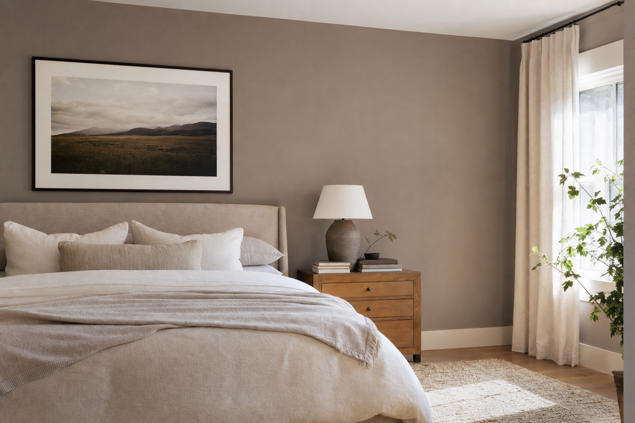 Smoked by Benjamin Moore on interiors