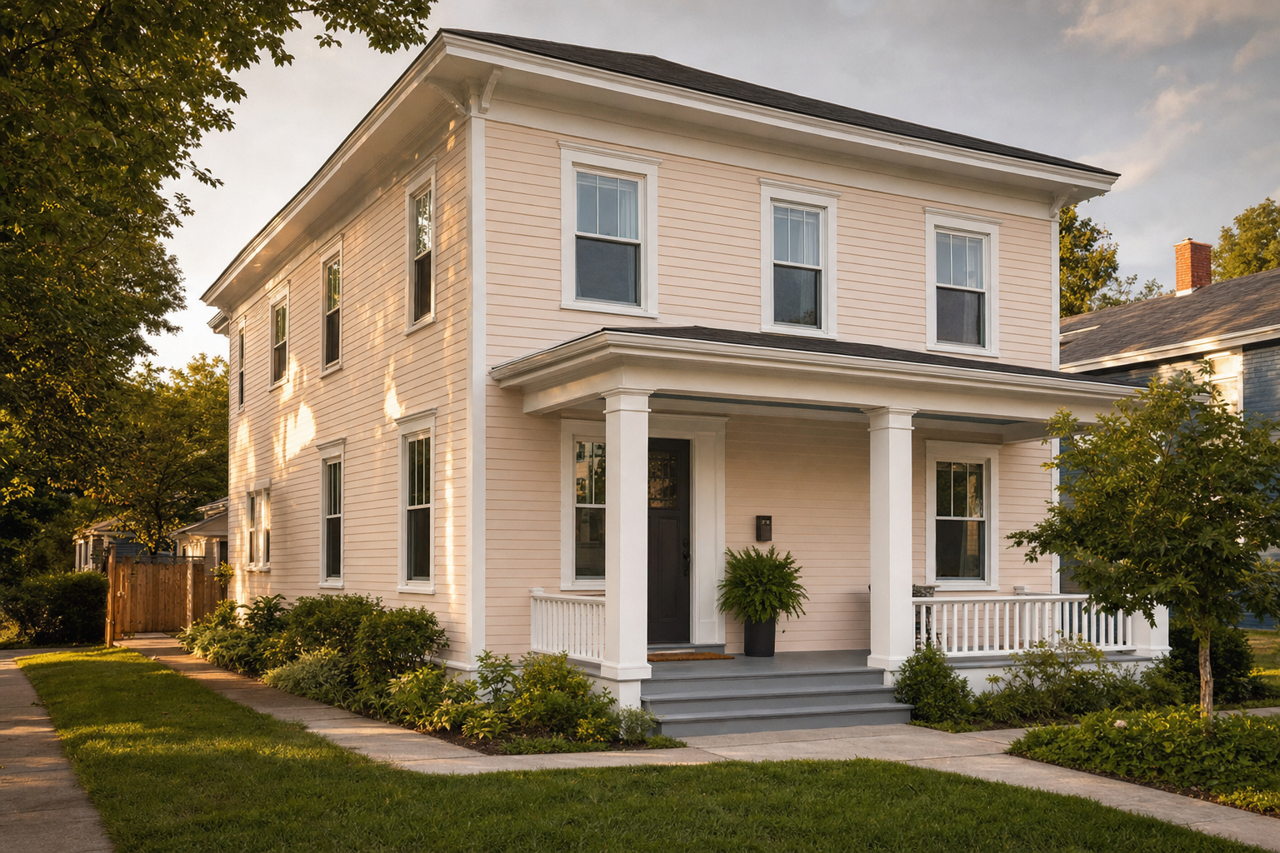 A by Benjamin Moore on exterior