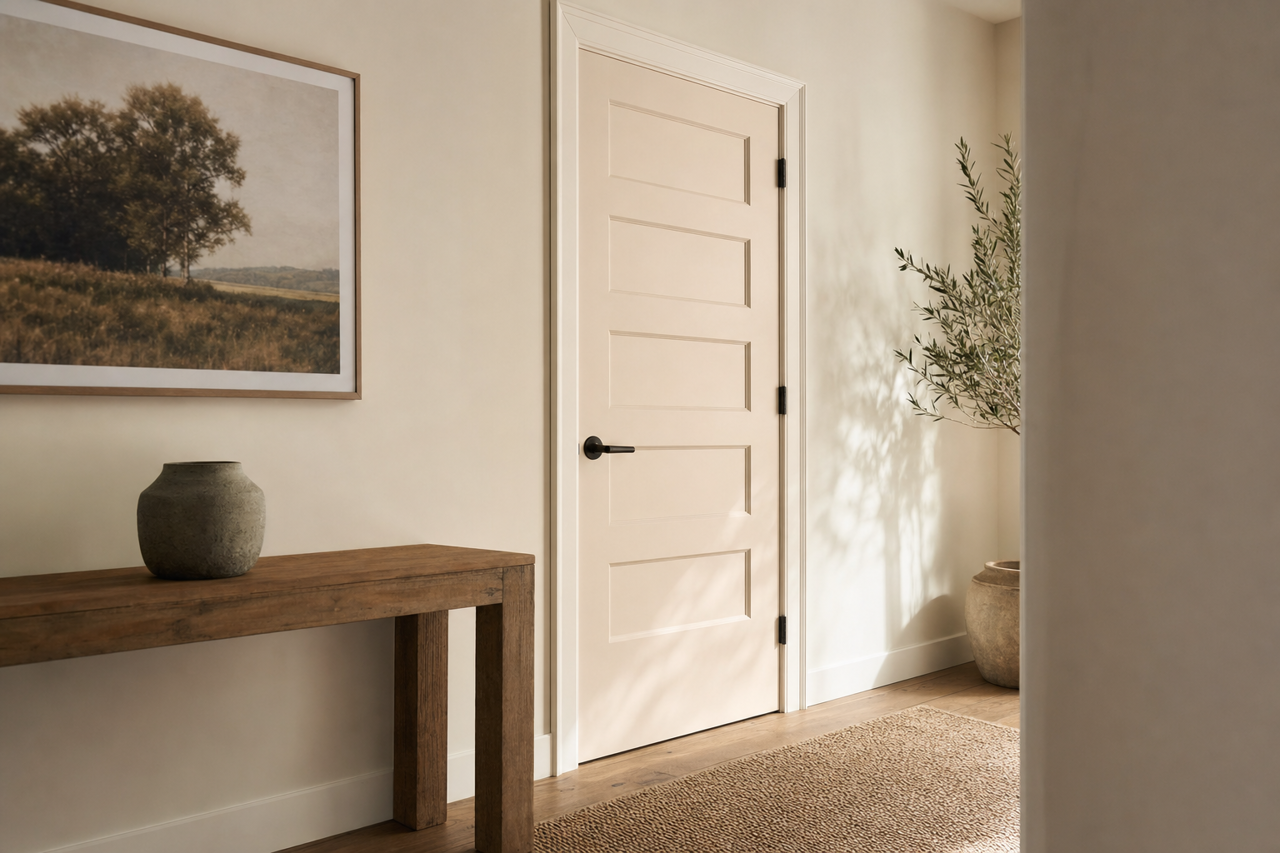 A by Benjamin Moore on interior-doors