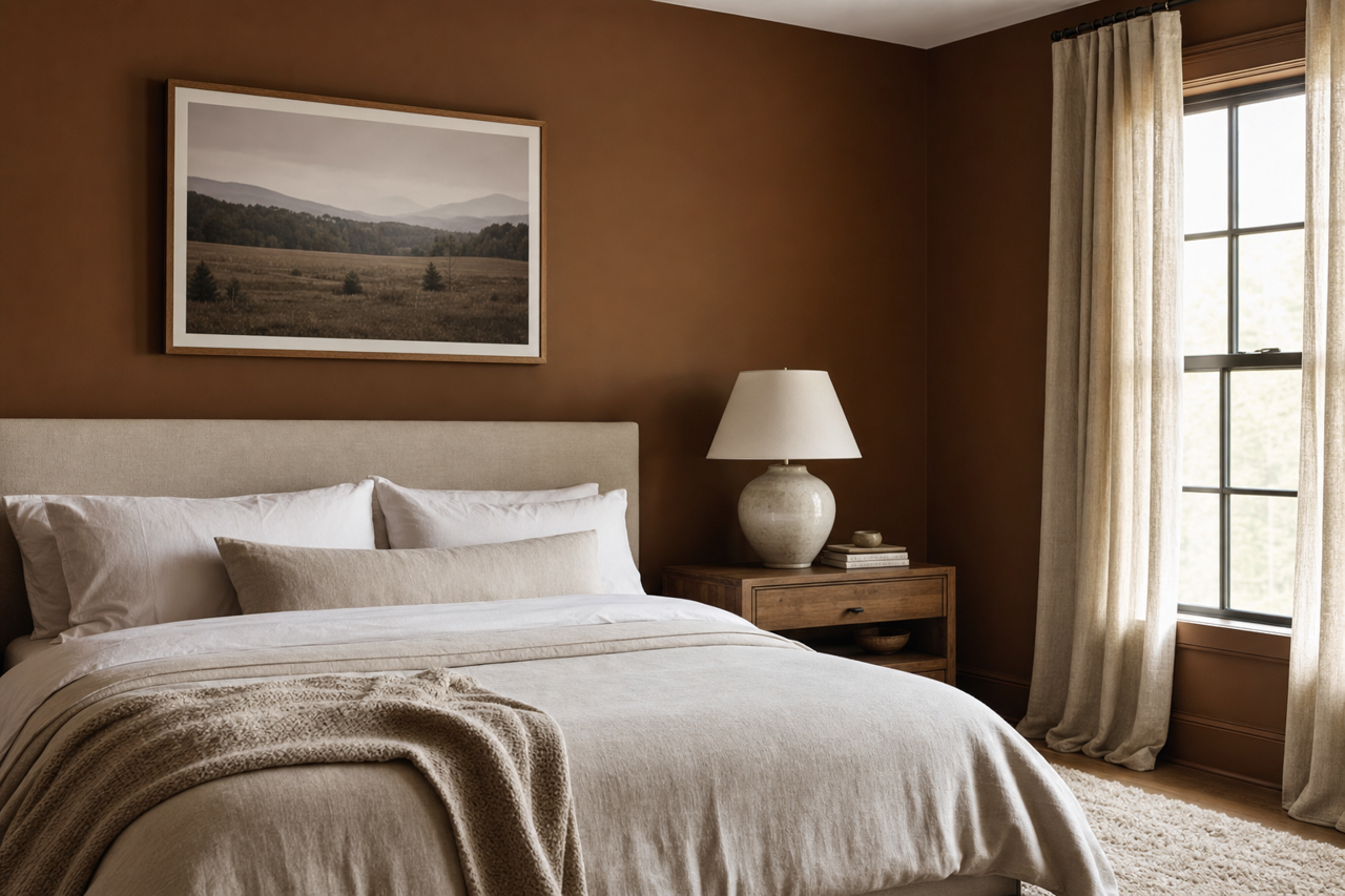 Taupe by Benjamin Moore on interiors