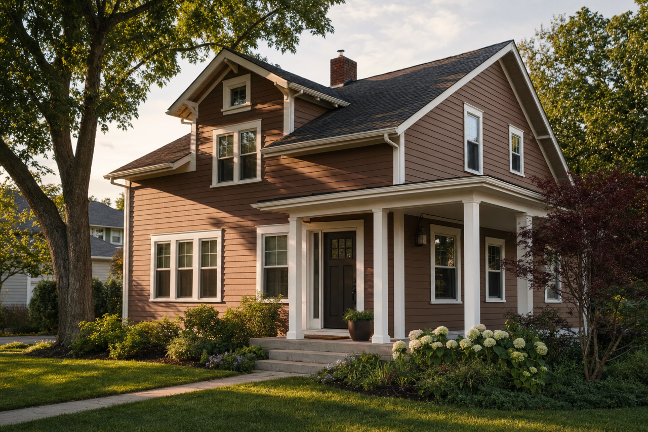 Brown by Benjamin Moore on exterior