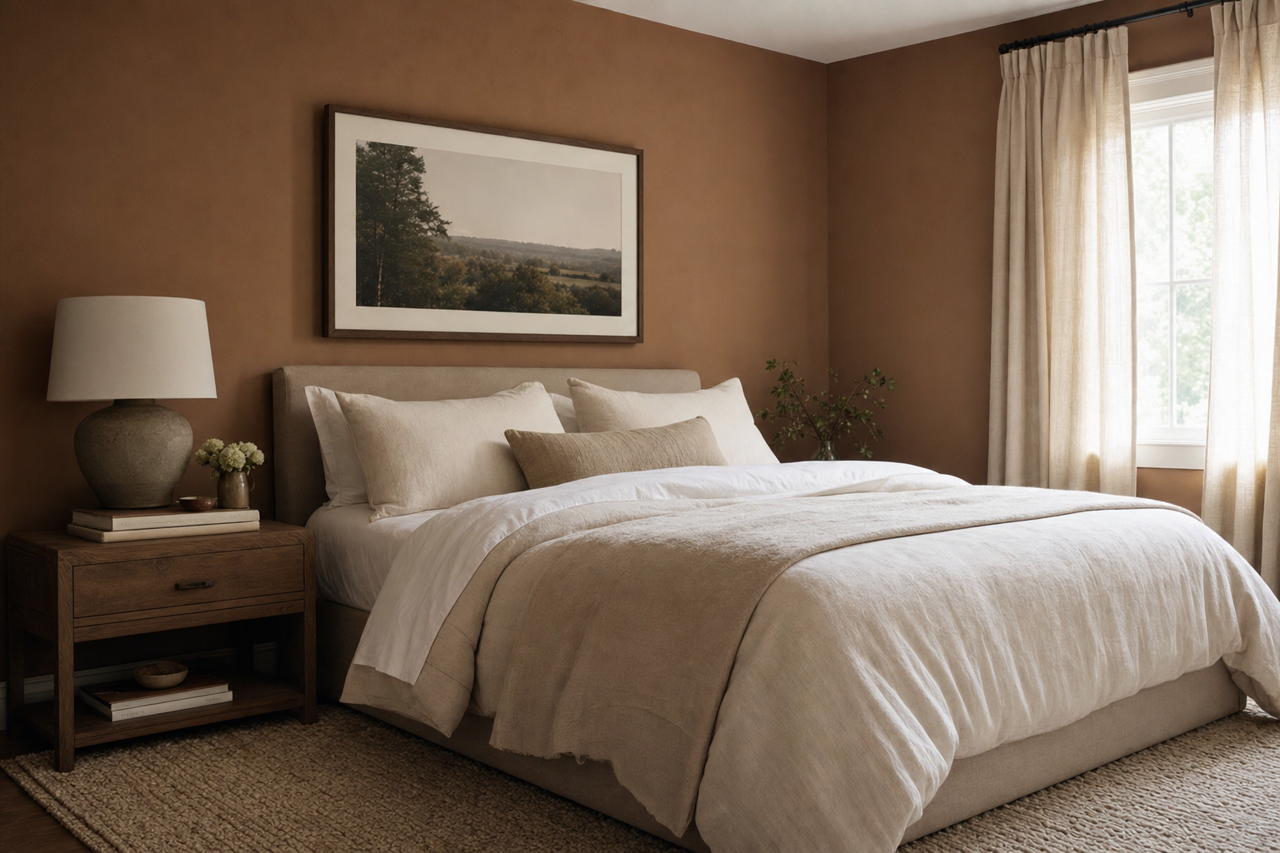 Brown by Benjamin Moore on interiors