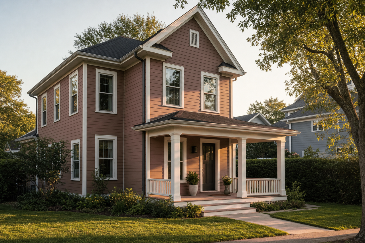 Saddle by Benjamin Moore on exterior