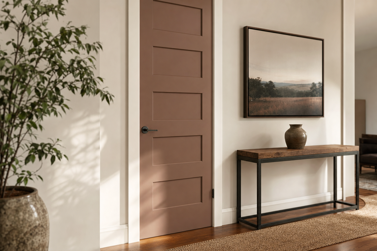 Saddle by Benjamin Moore on interior-doors