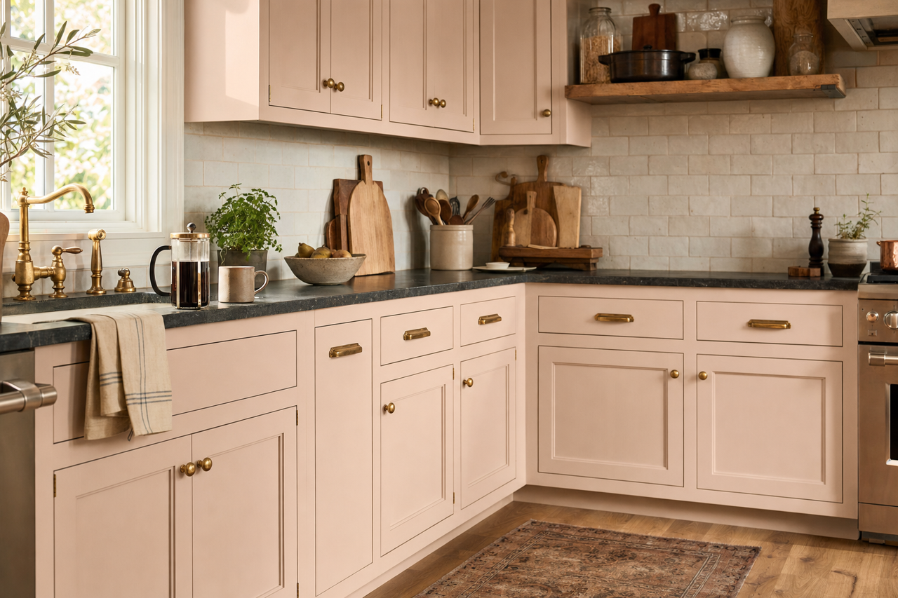 Gobi by Benjamin Moore on cabinets