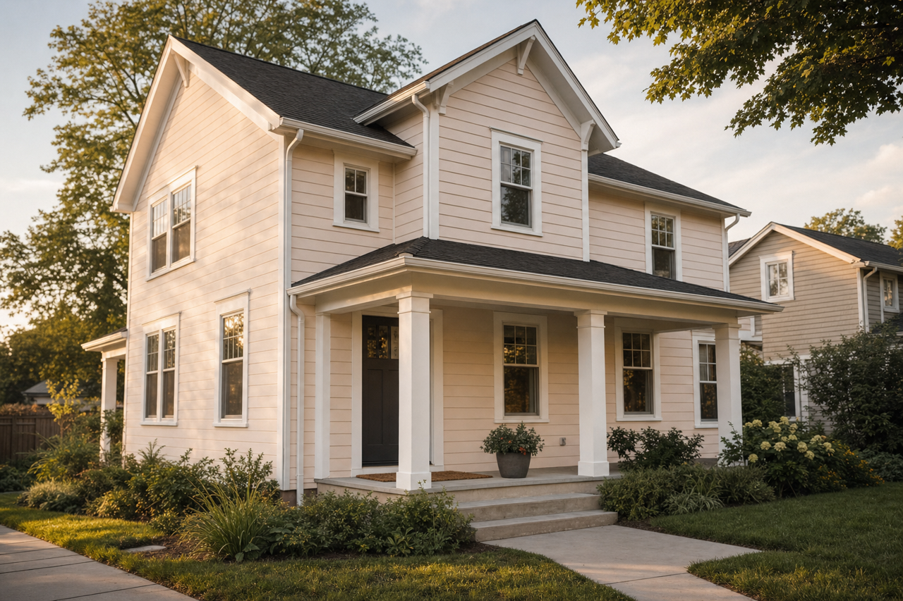 Pampas by Benjamin Moore on exterior