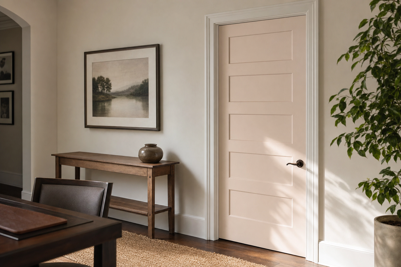 Pampas by Benjamin Moore on interior-doors