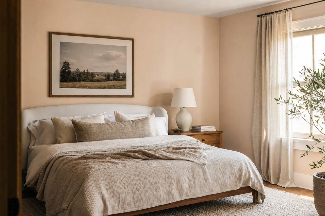 Pampas by Benjamin Moore on interiors
