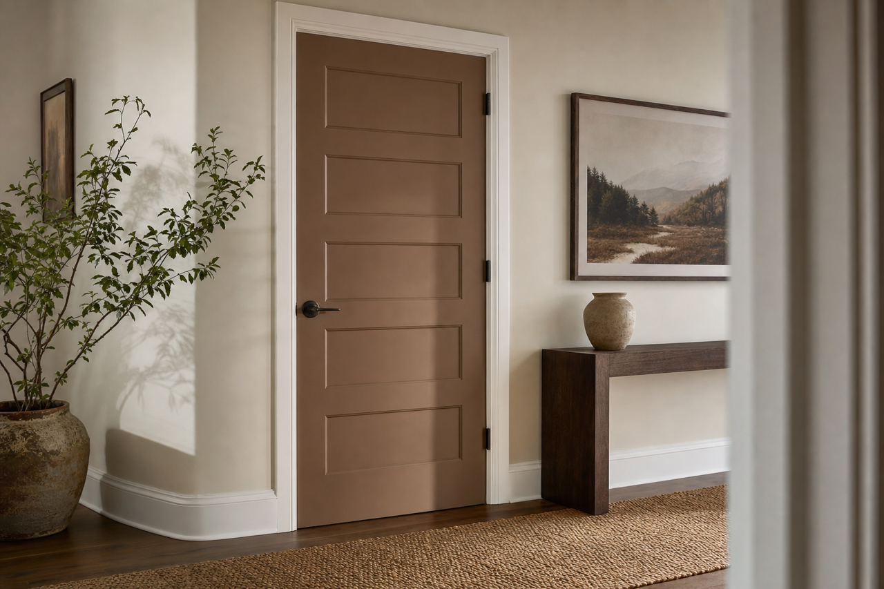 Grizzly by Benjamin Moore on interior-doors