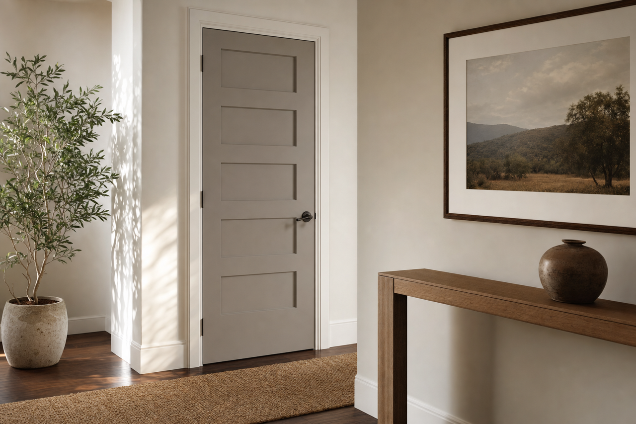 Taos by Benjamin Moore on interior-doors