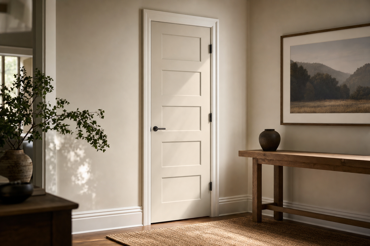 Barren by Benjamin Moore on interior-doors