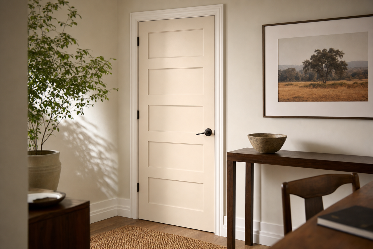 Calm by Benjamin Moore on interior-doors